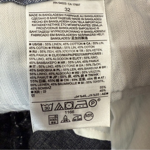 Banana Republic Dark Gray Flat Front Linen Shorts Size 32 Inseam 10 - Picture 14 of 15